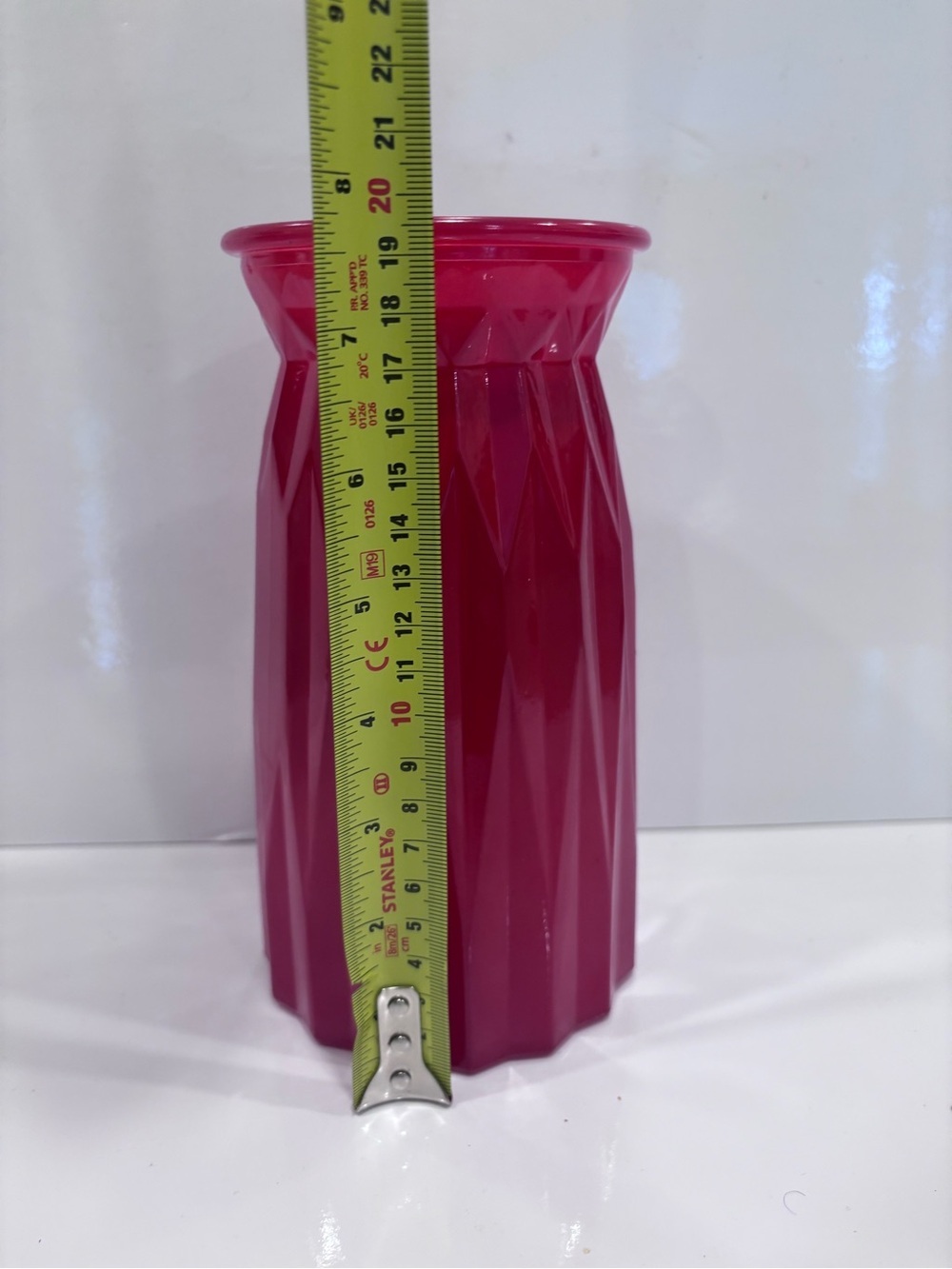 Red Vintage Art Deco Glass Vase 7 3/4” - Picture 6 of 7